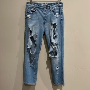 Good American Good Cuts Distressed Jeans s 10